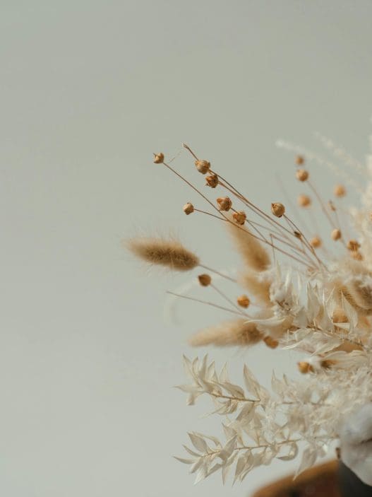 Dried funeral flowers