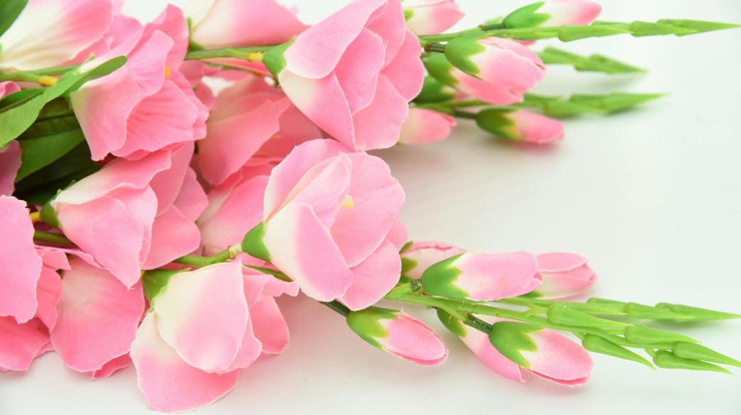 pink funeral flowers