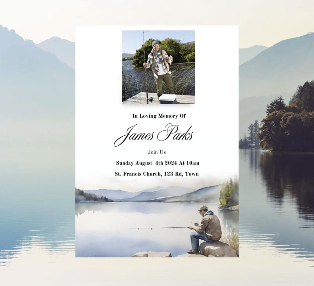 fishermen celebration of life invite