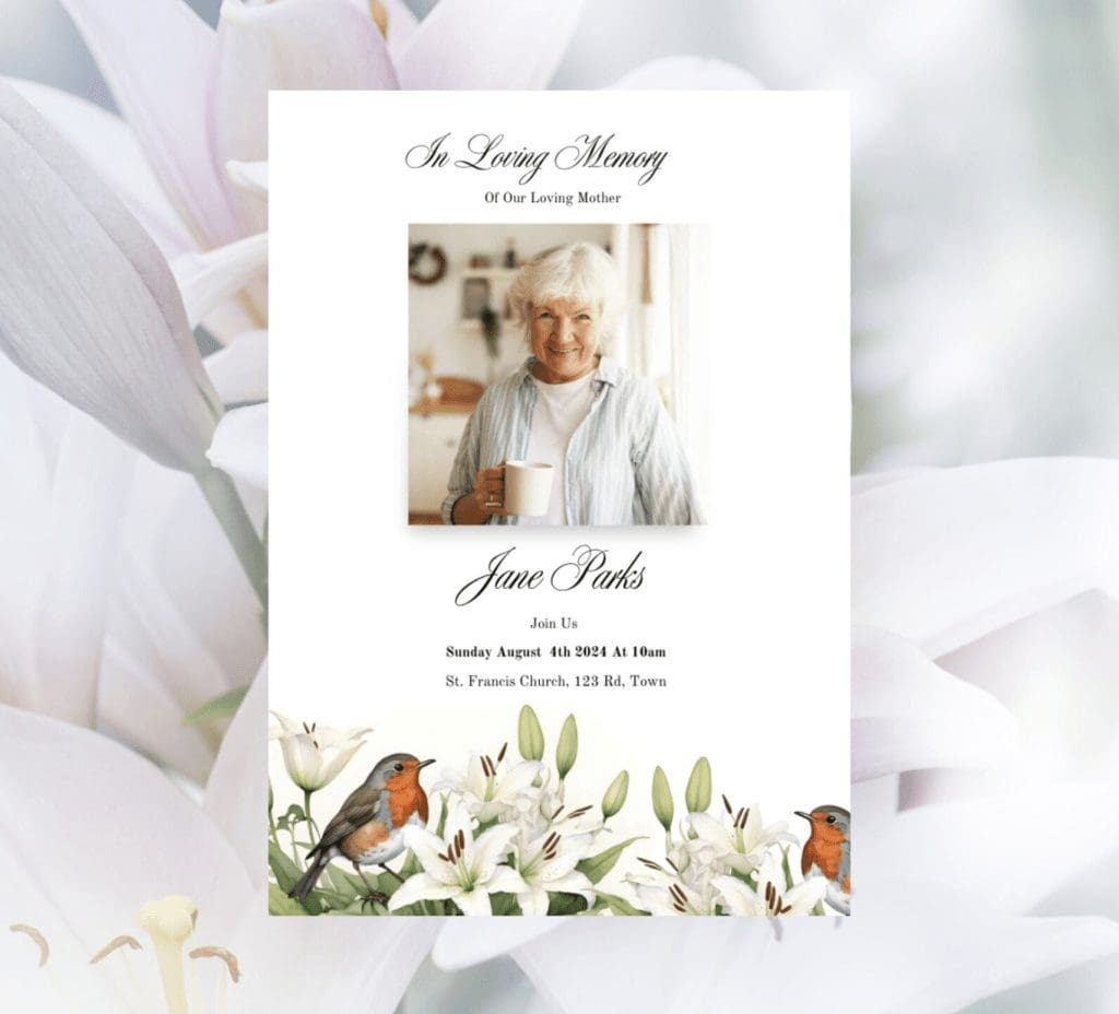 nature celebration of life invite
