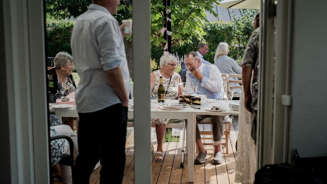 people gathering in garden