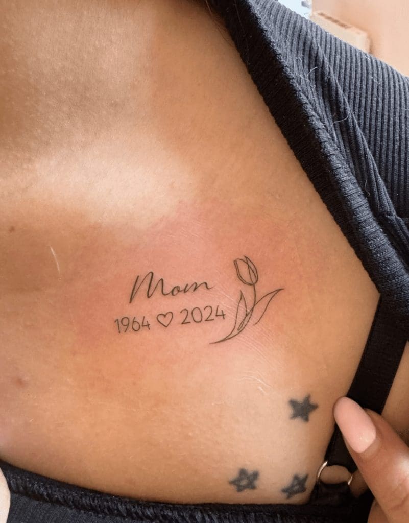 chest memorial tattoo designs for mom