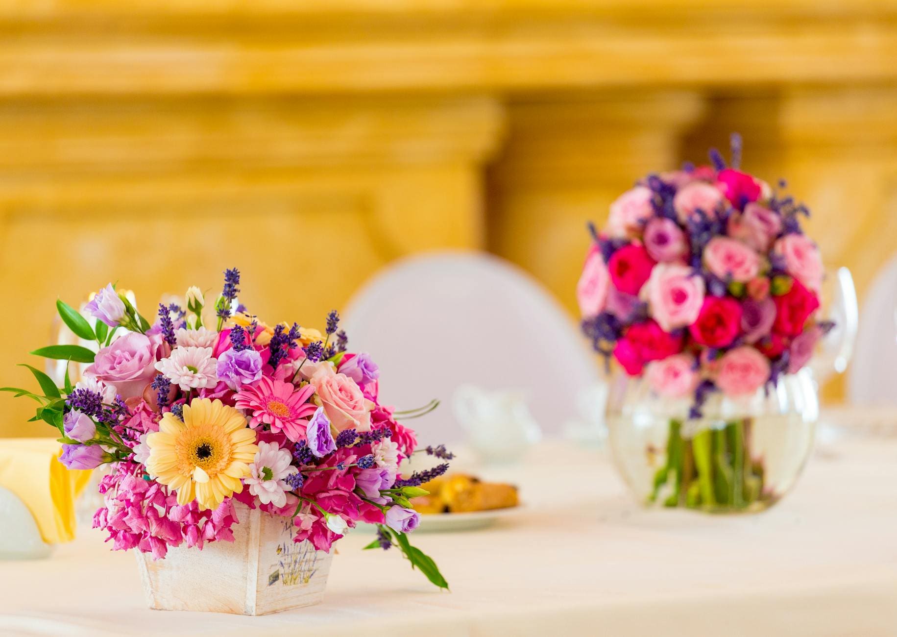 assorted color flowers on white ceramic vase