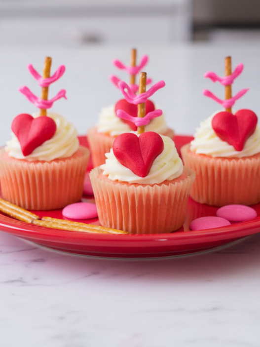 Cupid Arrow Cupcakes