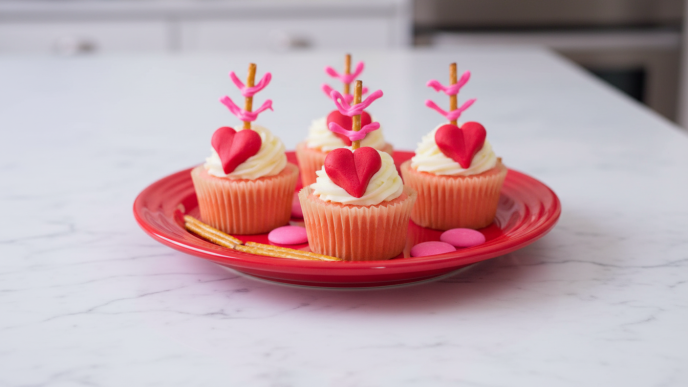Cupid Arrow Cupcakes