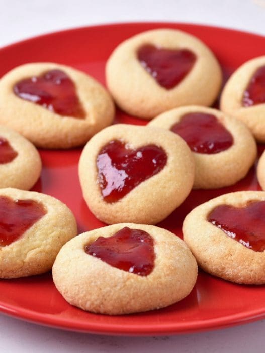 jam butter cookie hearts recipe