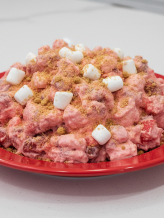 strawberry fluff shortbread salad recipe