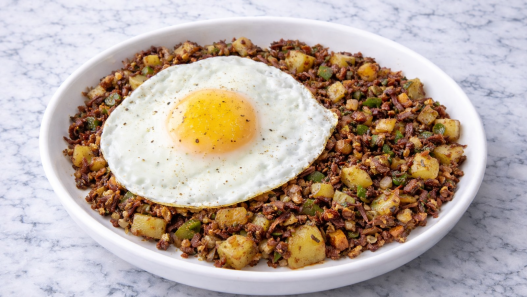 This is an easy Corned Beef Hash with Fried Eggs recipe that is perfect for using up leftovers after a corned beef dinner the night before