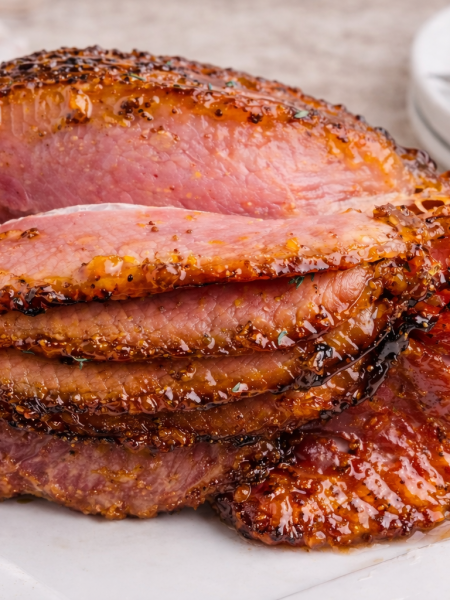 Peach Glazed Baked Ham