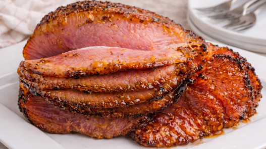 Peach Glazed Baked Ham