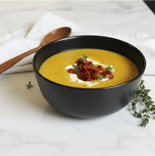 bacon and parsnip soup idea