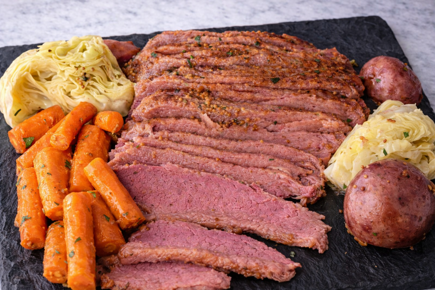 corned beef cooked from oven