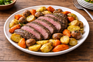 Corned Beef, Potatoes and Carrots Sheet Pan Dinner