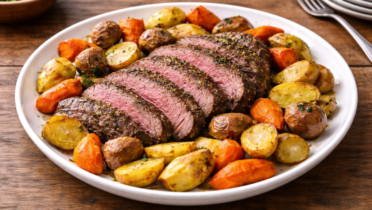 Corned Beef, Potatoes and Carrots Sheet Pan Dinner