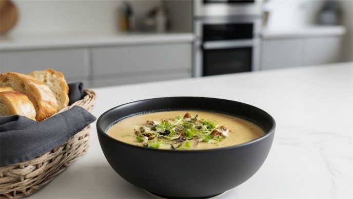 This hearty Parsnip and Hazelnut Soup is comforting, warming and perfect for batch cooking. It is nutty and indulgent.