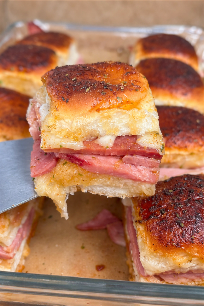 Honey Baked Ham Hawaiian Rolls close up image