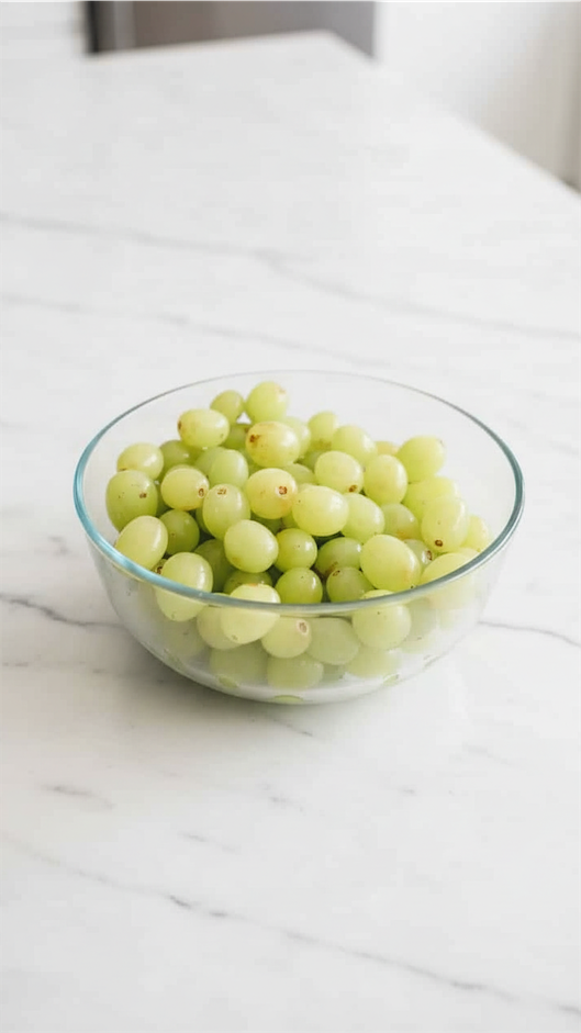 washed and dried grapes ready for this Candy Grapes Recipe