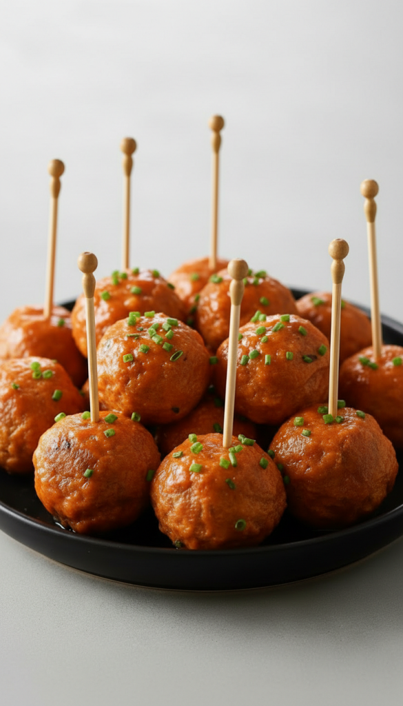 toothpick ground chicken meatballs