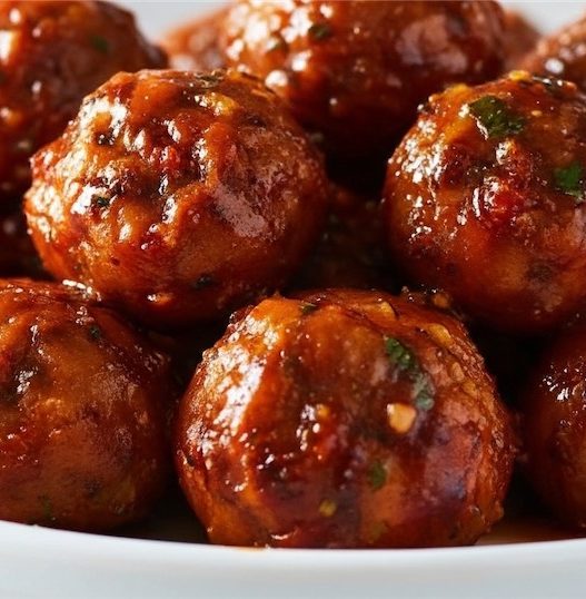 orange ground chicken meatballs