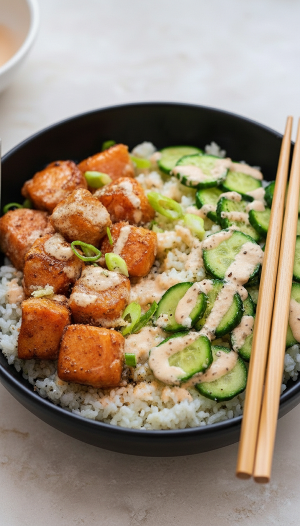 Salmon Bites Poke Bowl recipe