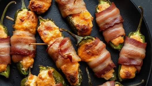 Bacon Wrapped Jalapeño Poppers