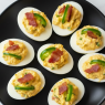 Jalapeño Devilled Eggs with Creamy Bacon Filling