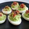 wasabi avocado deviled eggs