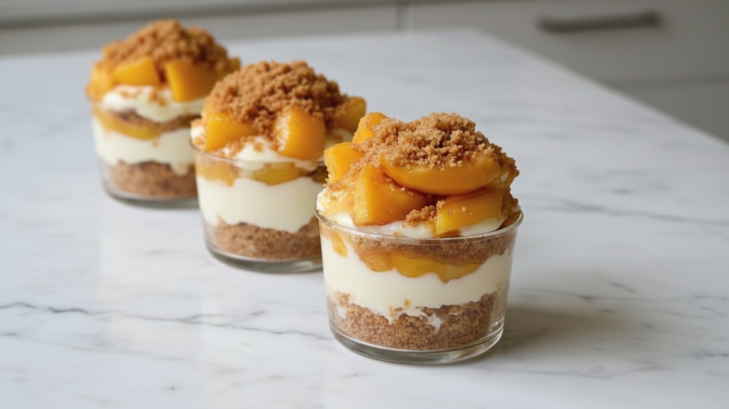 landscape Peach Cobbler Pie Cups recipe