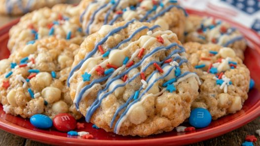 4th of july rice krispie cookies