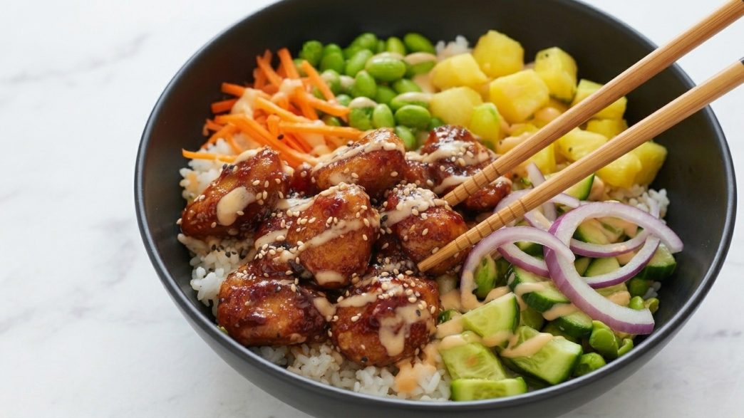 hawaiin chicken rice bowl