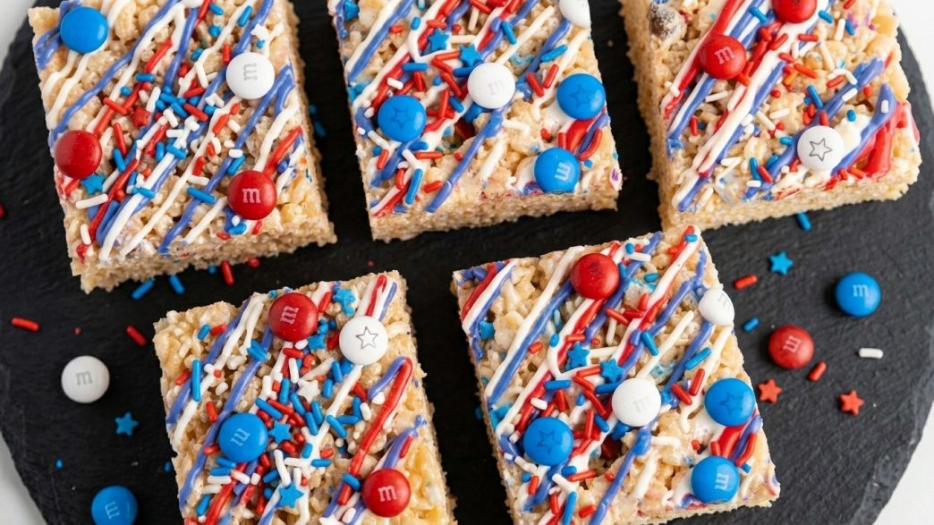 patriotic peanut butter rice krispie treats recipe