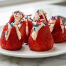 patriotic strawberry cheesecake bites