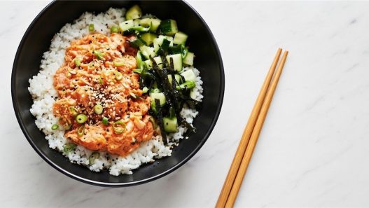 spicy tuna rice bowl