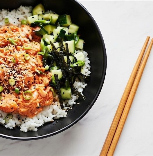 spicy tuna rice bowl