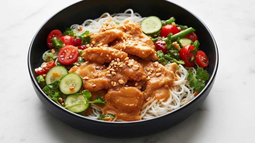 thai chicken noodle bowl