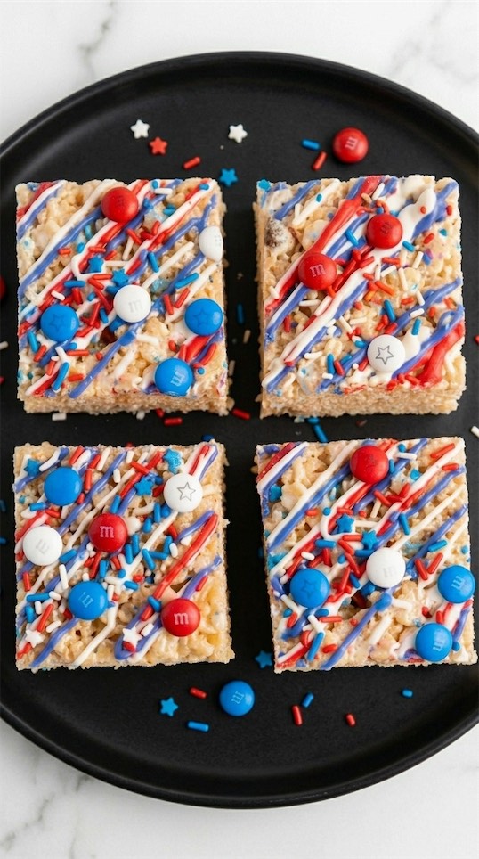 patriotic peanut butter rice krispie treats recipe