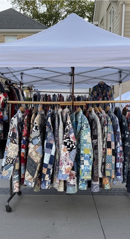 canopy tent over clothing