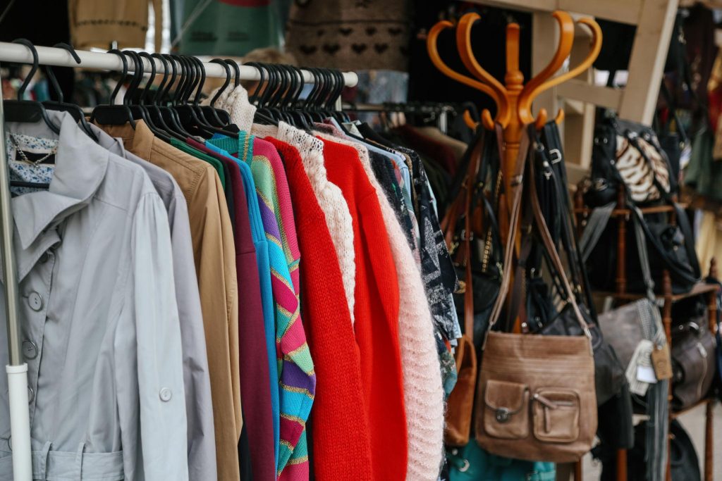 clothing display Garage Sale