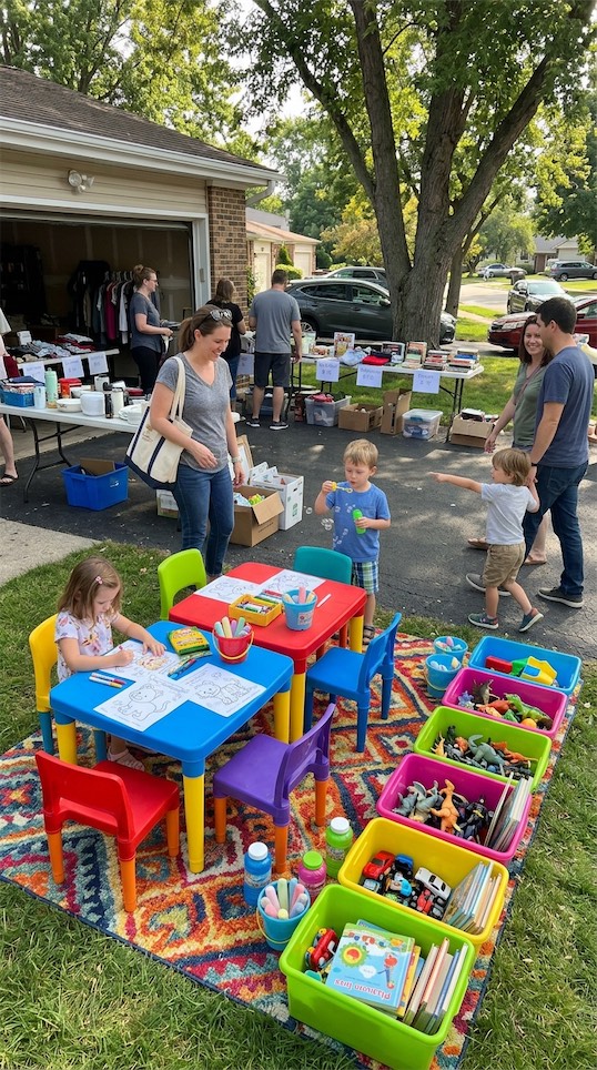 kids corner at Garage Sale