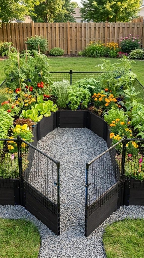enclosed garden with gate