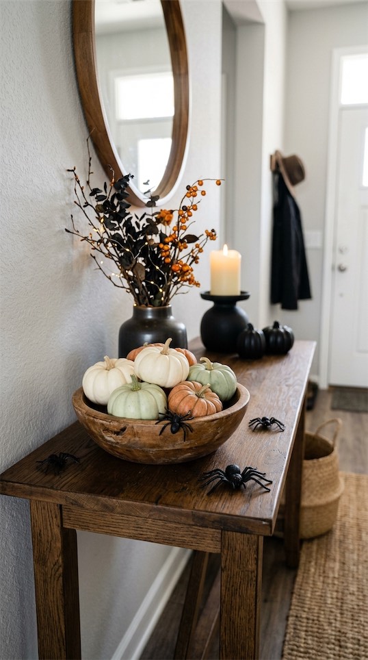 white and green mini pumpkins