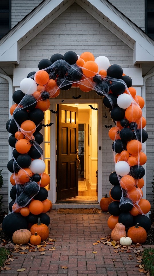 traditional DIY Halloween Balloon Arch Ideas