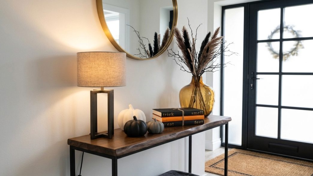 Halloween Entryway Table Decor