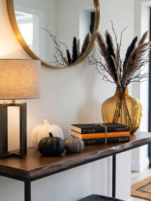 Halloween Entryway Table Decor