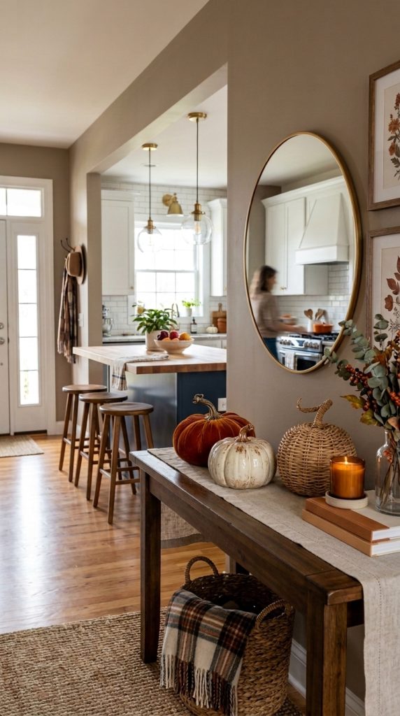 velvet rattan and ceramic pumpkins