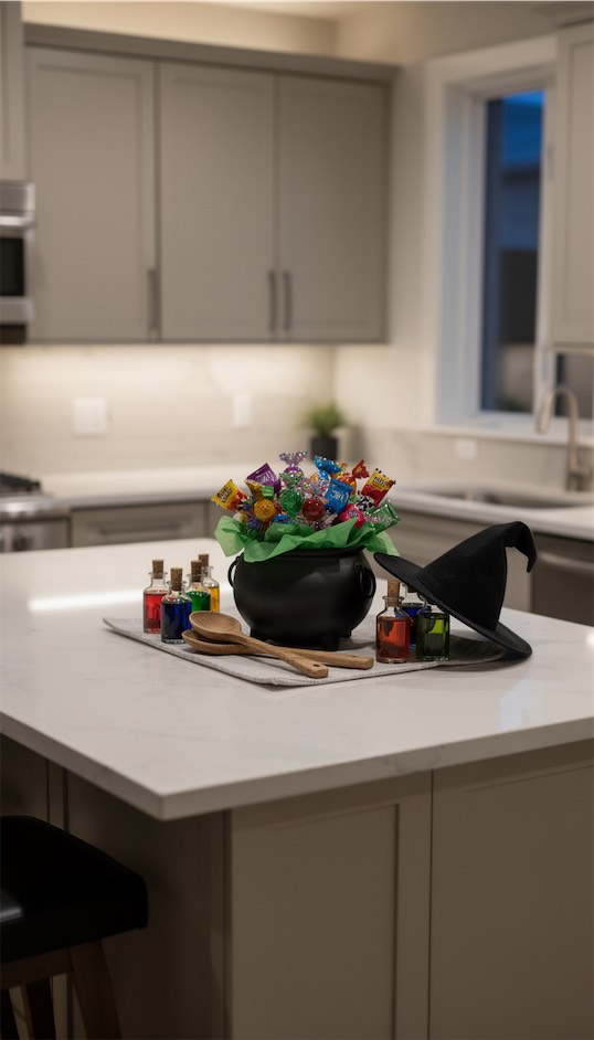 witches cauldron in kitchen
