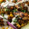 chicken street corn rice bowl
