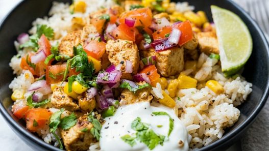 chicken taco rice bowl