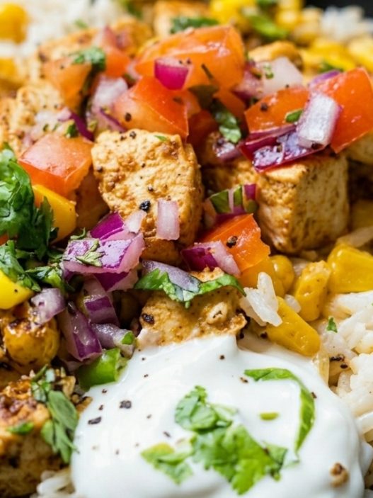 chicken taco rice bowl