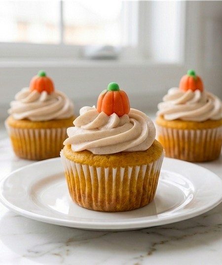 salted caramel pumpkin cupcakes